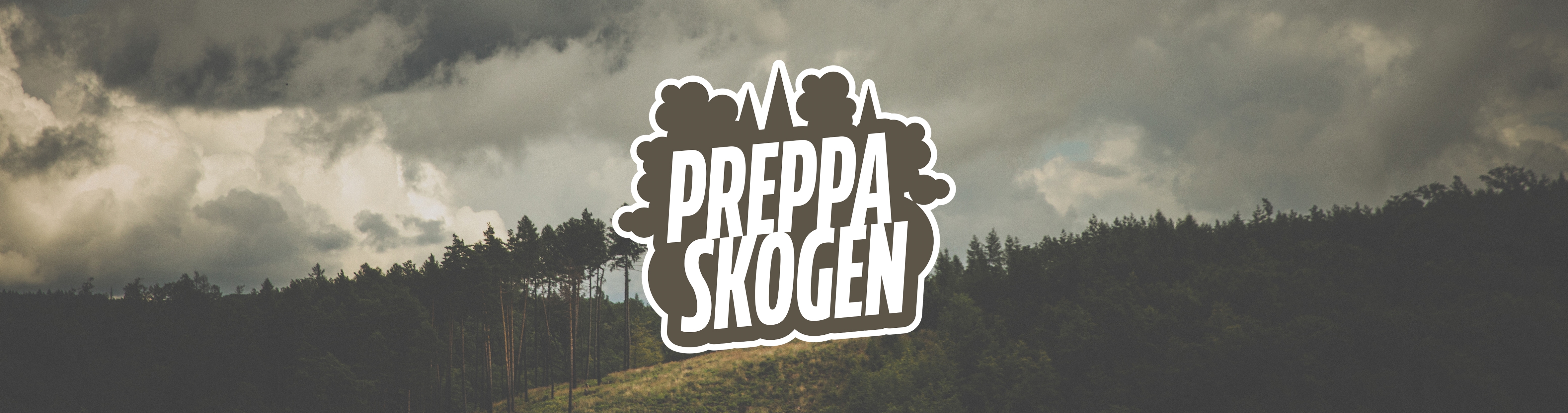 Oväder skogslandskap